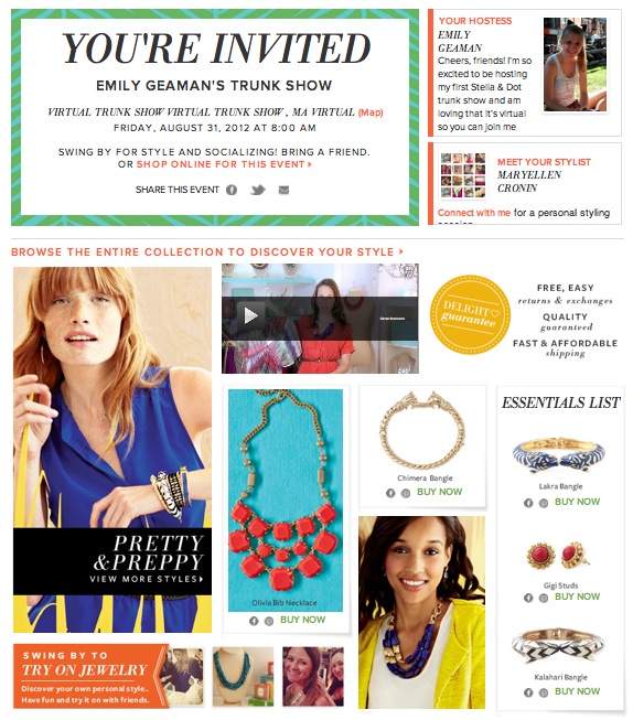 stella and dot trunk show